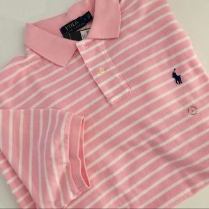 POLO Ralph Lauren Pink and White Striped Shirt